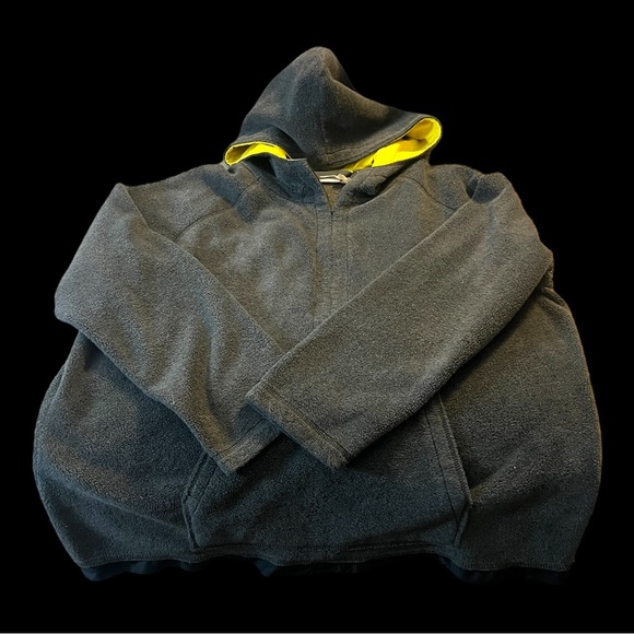 elisabeth by liz claiborne Pullover Hoodie Jacket Grey And Yellow 1XL Half Zip - Picture 6 of 7
